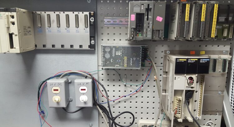 A PLC installed alongside other components
