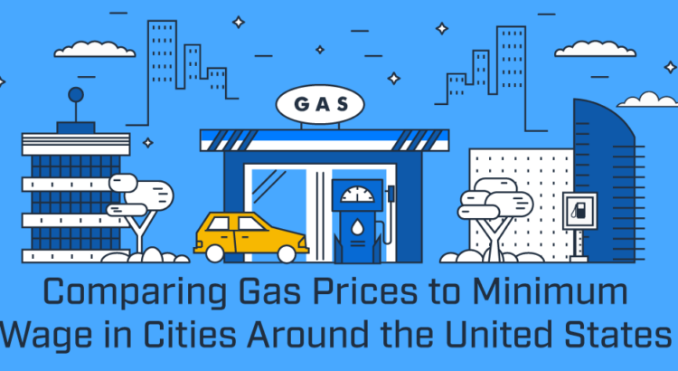 title graphic of “Comparing Gas Prices to Minimum Wage in Cities Around the U.S.”