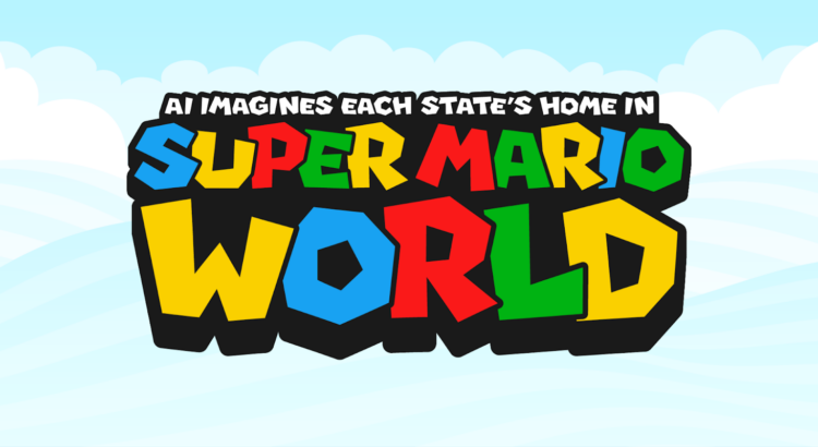 The featured image of a blog showcasing how AI reimagines homes if they were in Super Mario’s world.