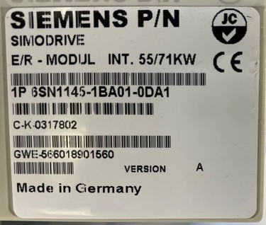 Warranty Refurhished 6SN1145-1BA01-0DA1 Siemens E/R Modul In Stock 